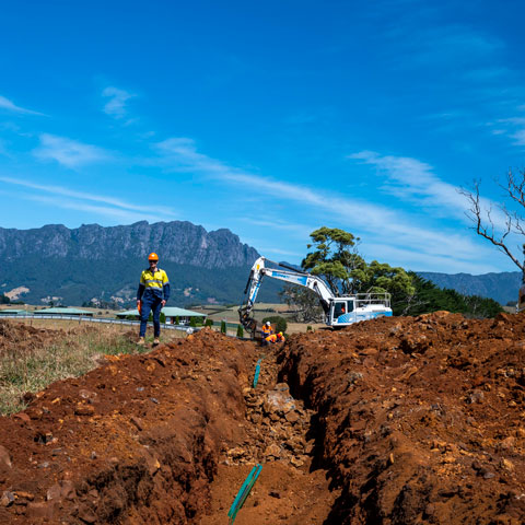 The Don Irrigation Scheme pipeline project has a strong focus on minimising environmental impacts. Image credit: Tasmanian Irrigation.