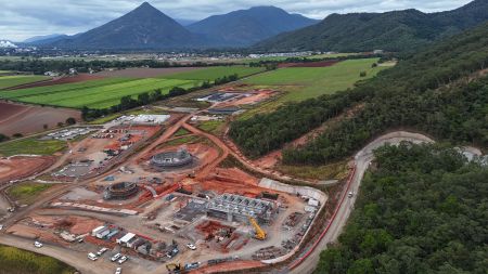 Construction of the Cairns Water Security Stage 1 project, Gordonvale, Cairns, Queensland.