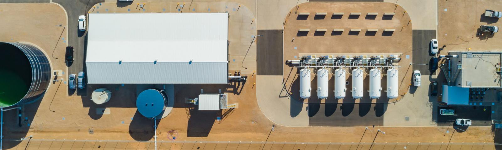 Aerial view of Northern Adelaide Irrigation Scheme in South Australia