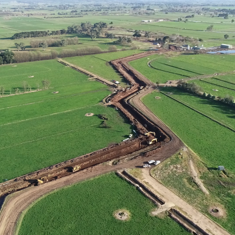 Construction of new transit point at Macalister Irrigation District Modernisation Phase 1B Project in Victoria