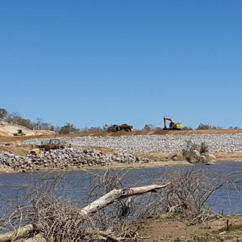 Construction at Charleston Dam Facility in Queensland in Australia Image courtesy Etheridge Shire Council
