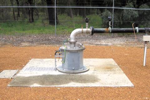 A water bore site displaying bore infrastructure and pipe.