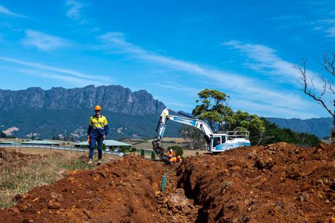 The Don Irrigation Scheme pipeline project has a strong focus on minimising environmental impacts. Image credit: Tasmanian Irrigation.