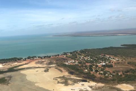 Aerial view of Milingimbi community