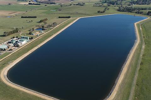 Water storage basin at Woodglen in Victoria.