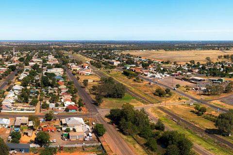Image of Nyngan town in Outback NSW.